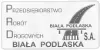 szare logo firmy Przedsiębiorstwo Robót Drogowych - Biała Podlaska