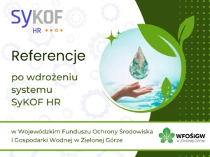 Referencje po wdrożeniu systemu SyKOF HR. Grafika przedstawiająca specyfikę branży Klienta – WFOŚiGW w Zielonej Górze